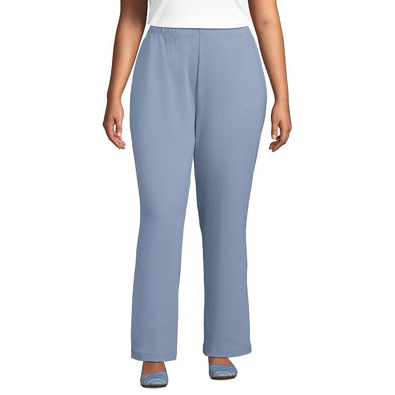 Plus Size Lands End Sport Knit High-Waist Pull-On Pants, Womens Product Image