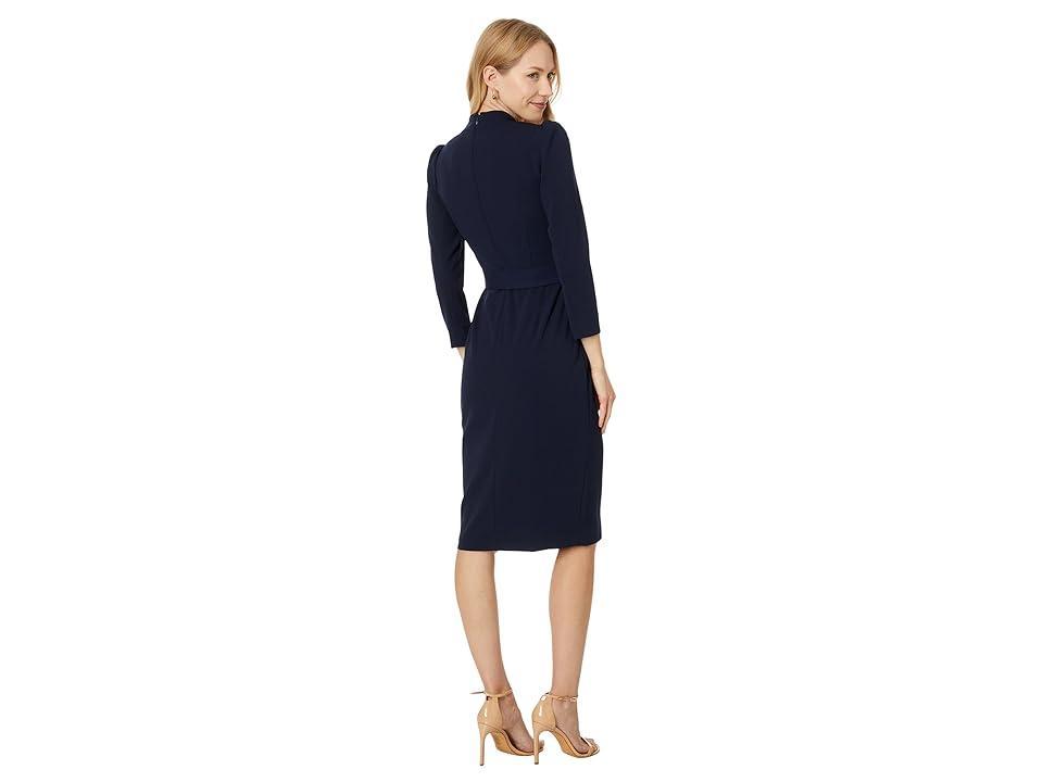 Calvin Klein Womens Belted 3/4-Sleeve Sheath Dress Product Image