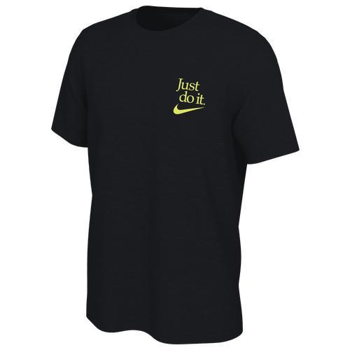 Nike Mens Nike NSW Win Quietly T-Shirt - Mens Black/Yellow Product Image