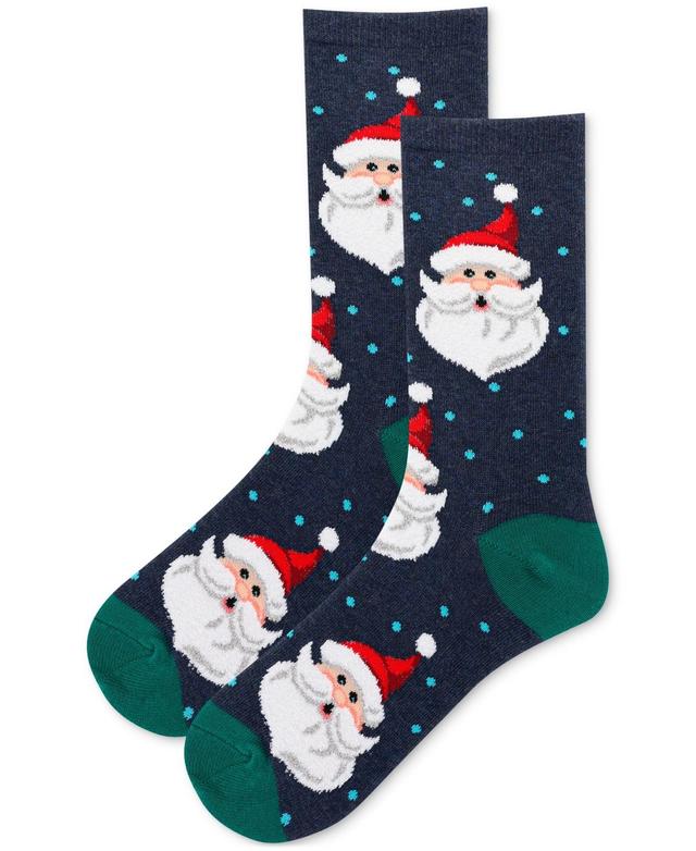 Hot Sox Womens Fuzzy Santa Crew Socks Product Image