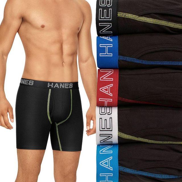 Mens Hanes Ultimate 5-Pack Stretch Boxer Brief Multicolor Product Image