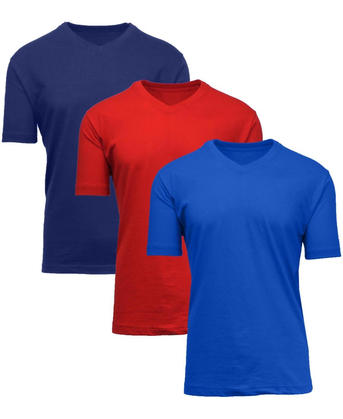 Blue Ice Mens Short Sleeve V-Neck T-shirt, Pack of 3 Product Image