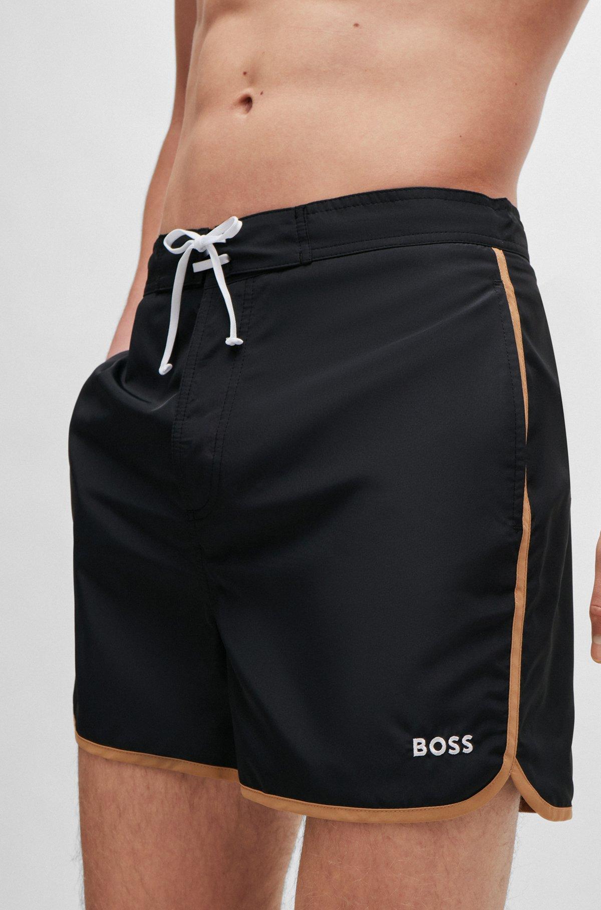 Logo-embroidered quick-dry swim shorts with contrast details Product Image