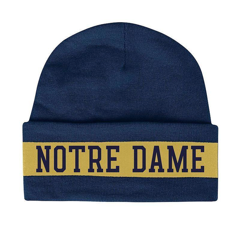 Mens Under Armour Gray Notre Dame Fighting Irish Jacquard Cuffed Knit Hat Product Image