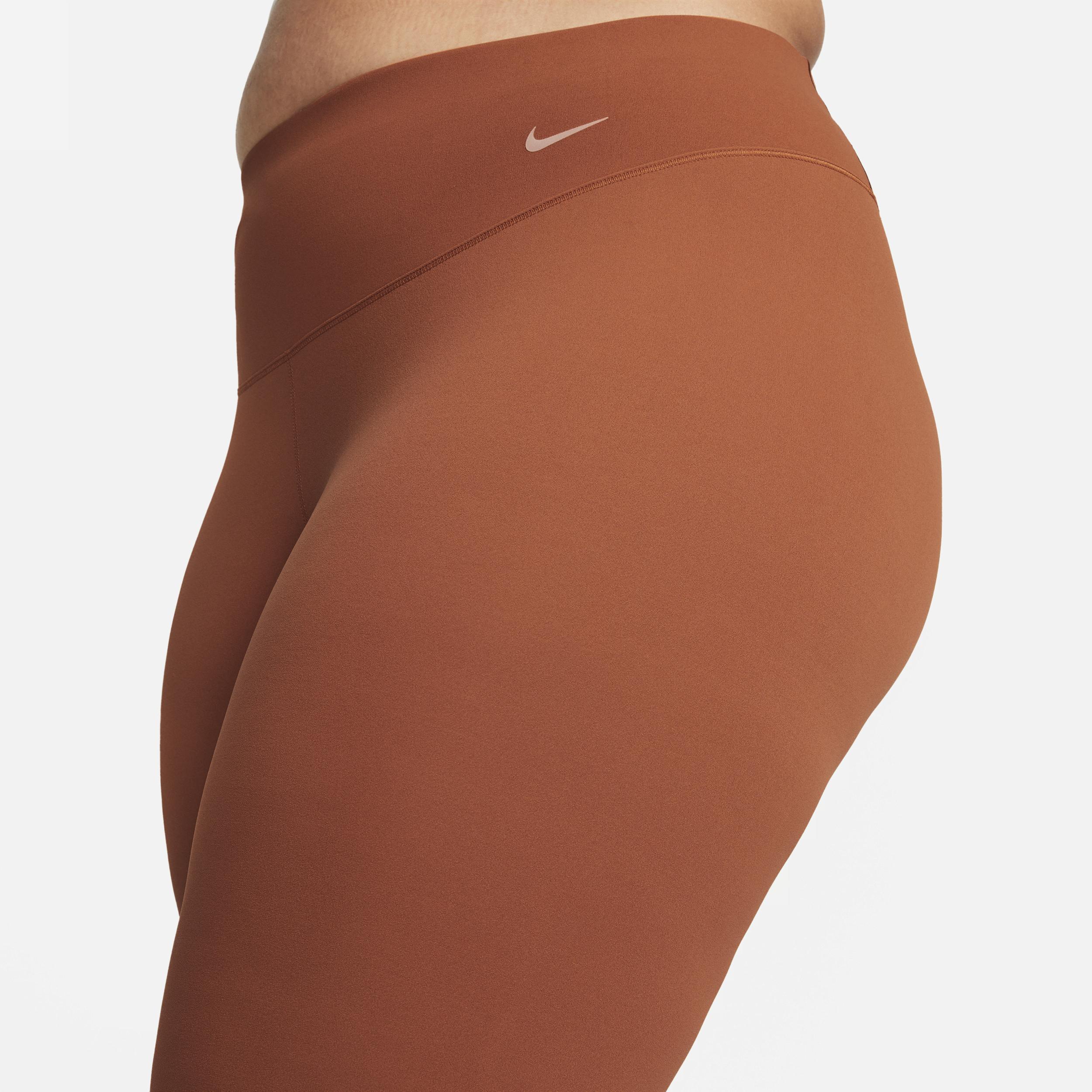 Nike Women's Zenvy Gentle-Support High-Waisted 7/8 Leggings (Plus Size) in Brown, Size: 2X  Product Image