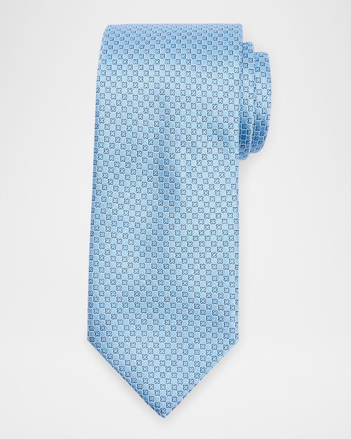 Men's Micro-Geometric Silk Tie Product Image