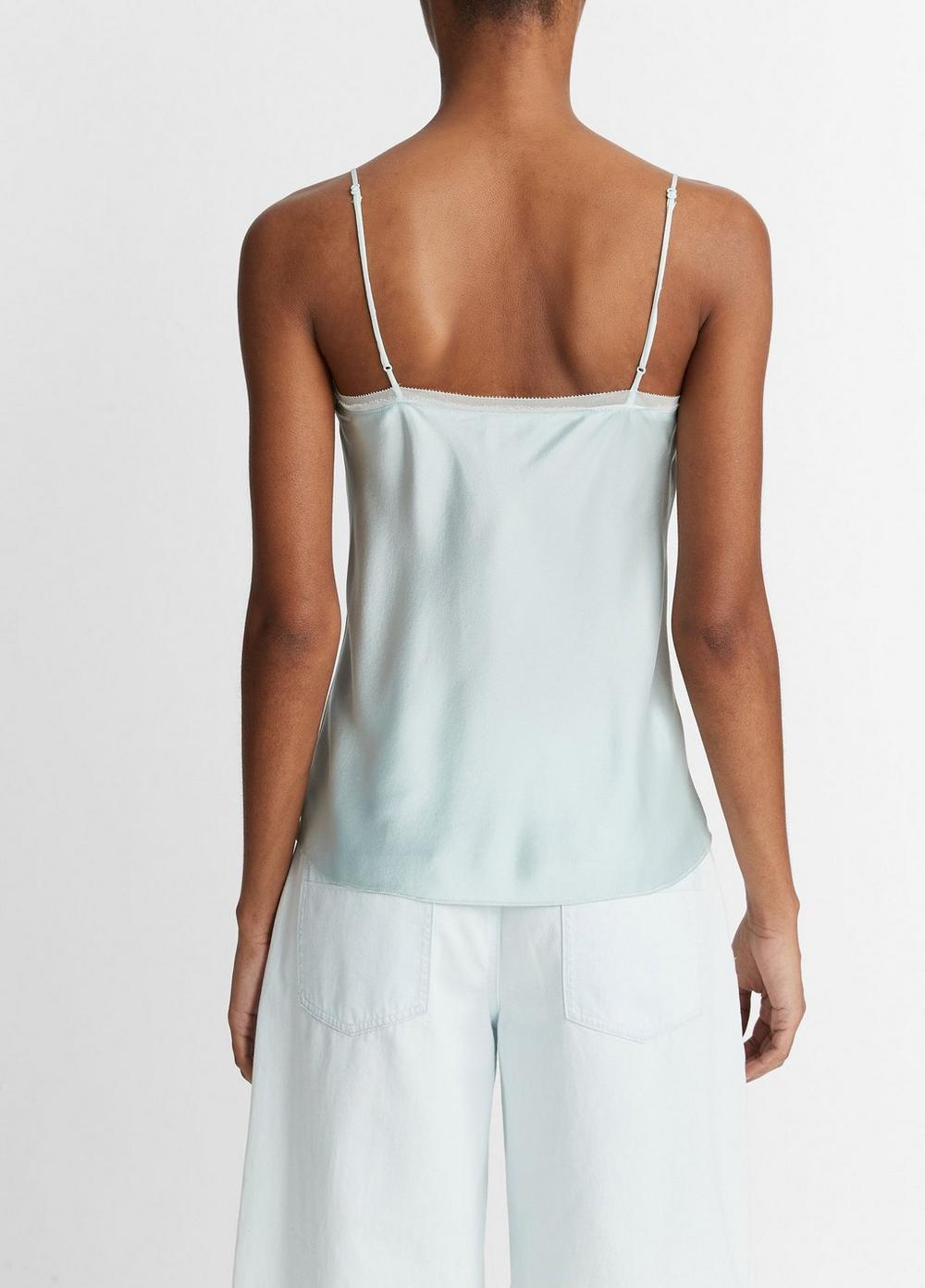 Satin Layered Chiffon-Trim Camisole Product Image