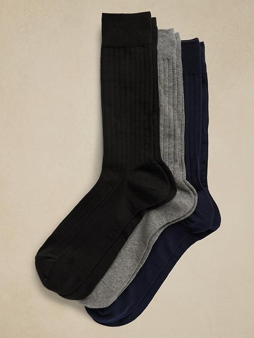 Ribbed Dress Socks (3 pack) Product Image