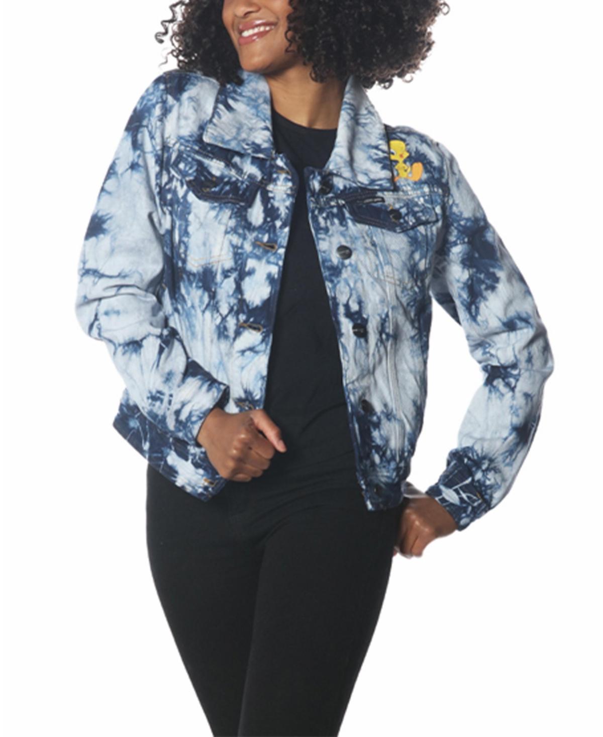 Members Only Womens Bull Denim Looney Tunes Trucker Jacket Product Image