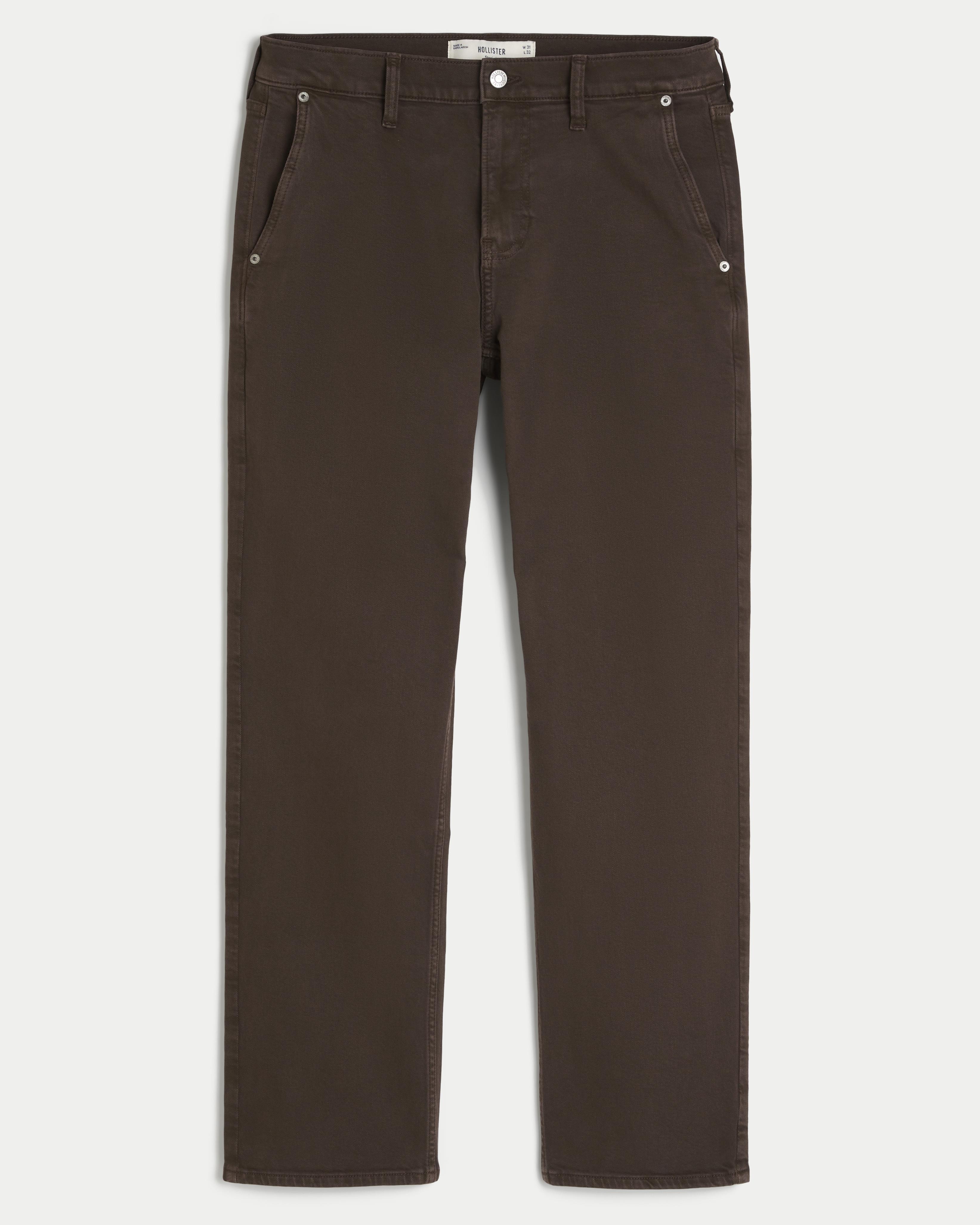 Brown Straight Jeans Product Image