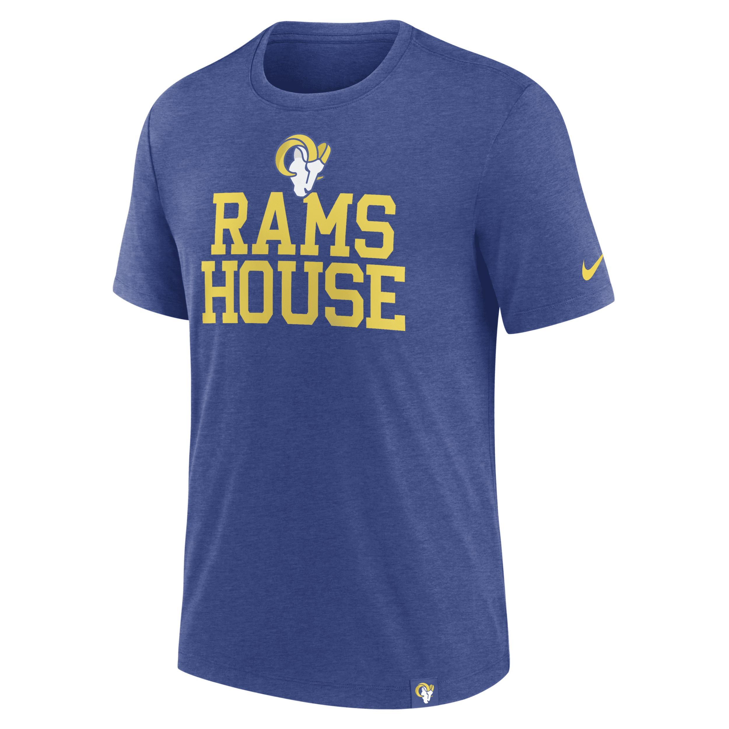 Nike Mens Royal Los Angeles Rams Blitz Tri-Blend T-Shirt Product Image