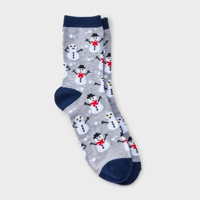 Womens Snowman Christmas Crew Socks - Wondershop Heather /Navy 4-10 Product Image