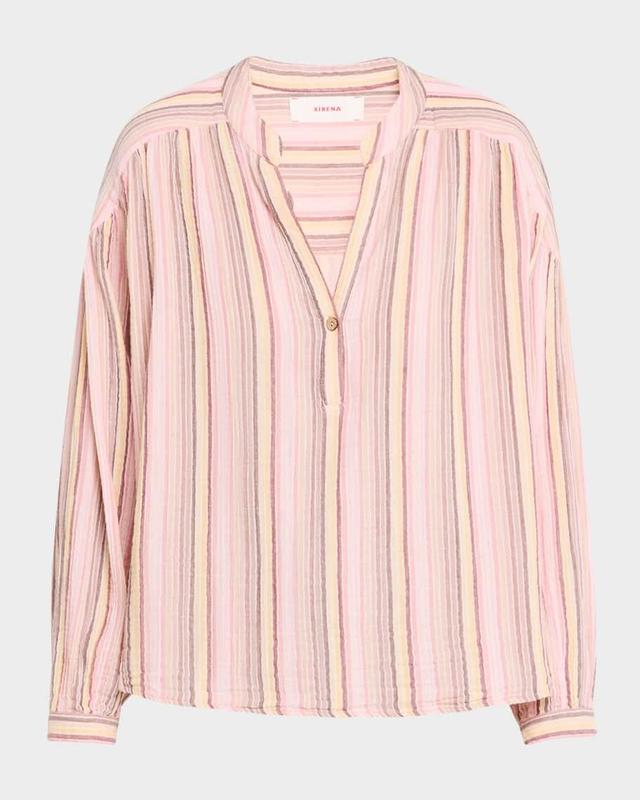 Alina Striped Cotton Top Product Image