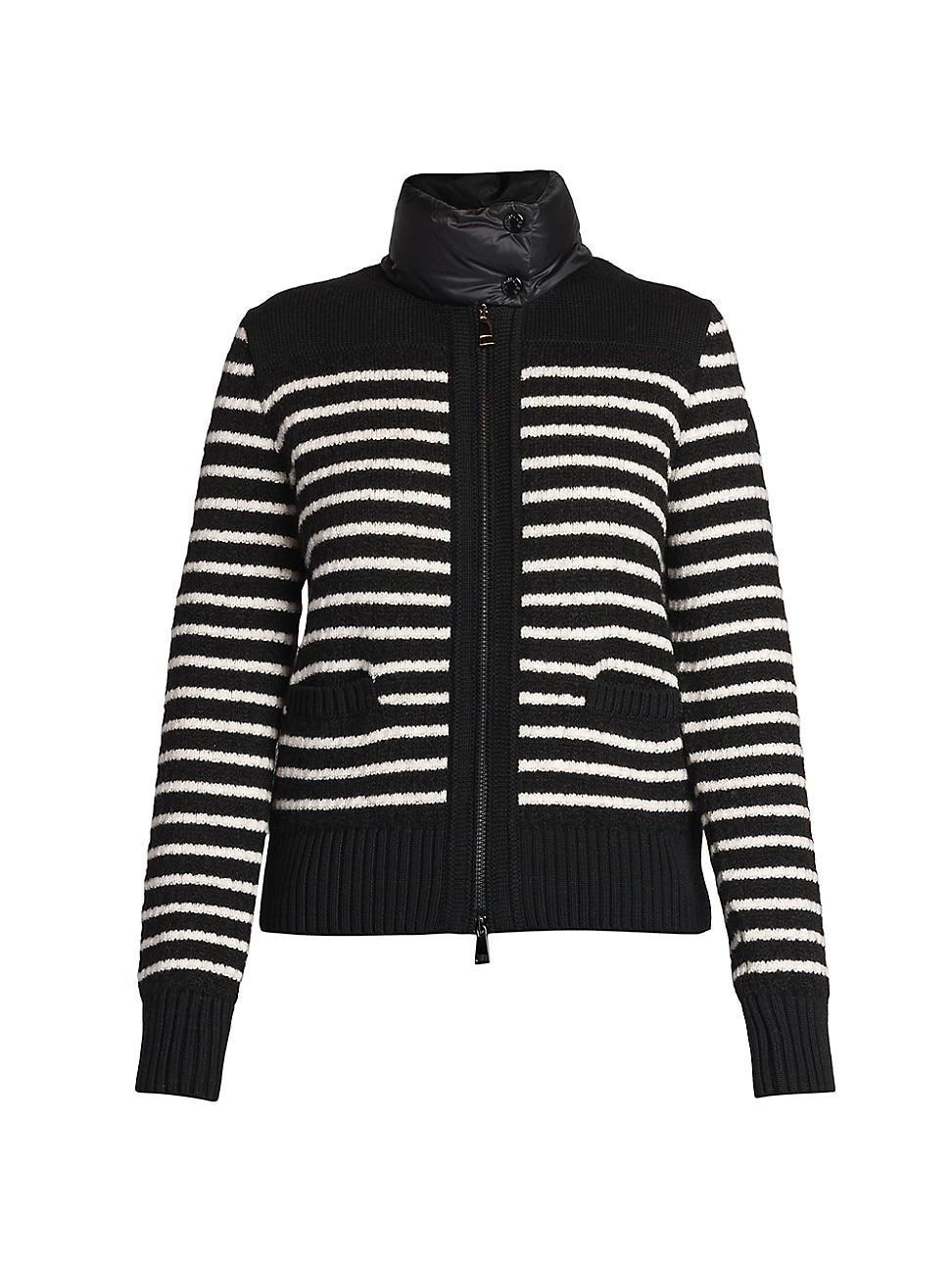 Womens Mainline Striped Virgin Wool Cardigan Product Image