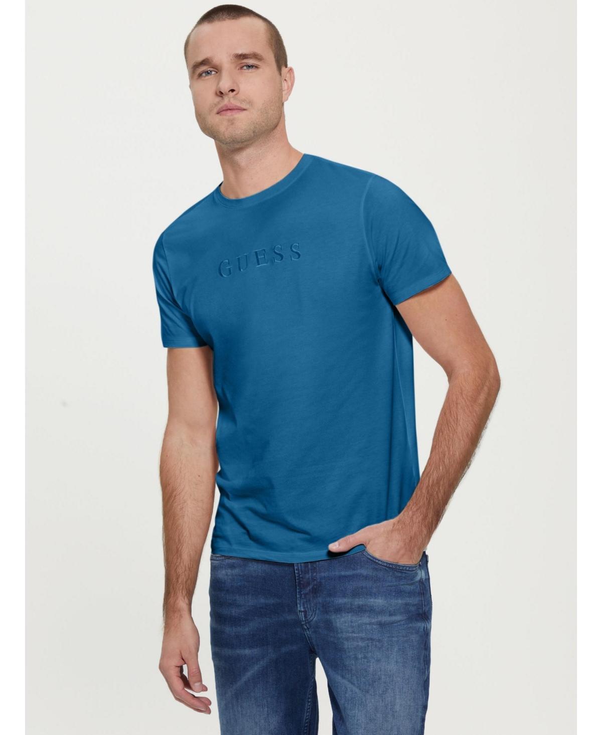 Guess Short-Sleeve Embroidered-Logo Pima T Product Image