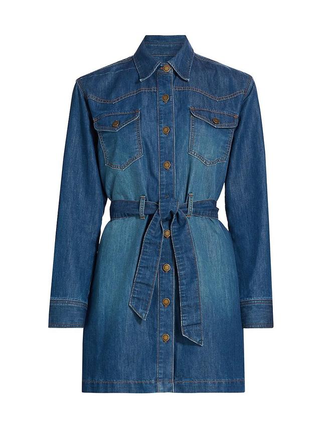 Womens Starling Belted Denim Minidress Product Image