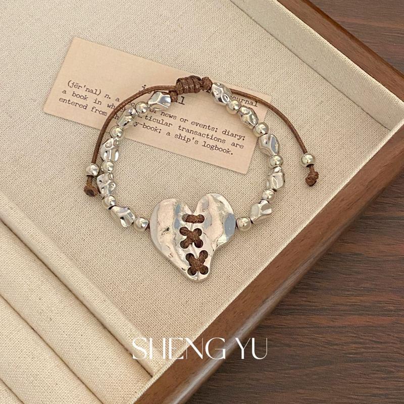 Beaded Heart Bracelet Product Image