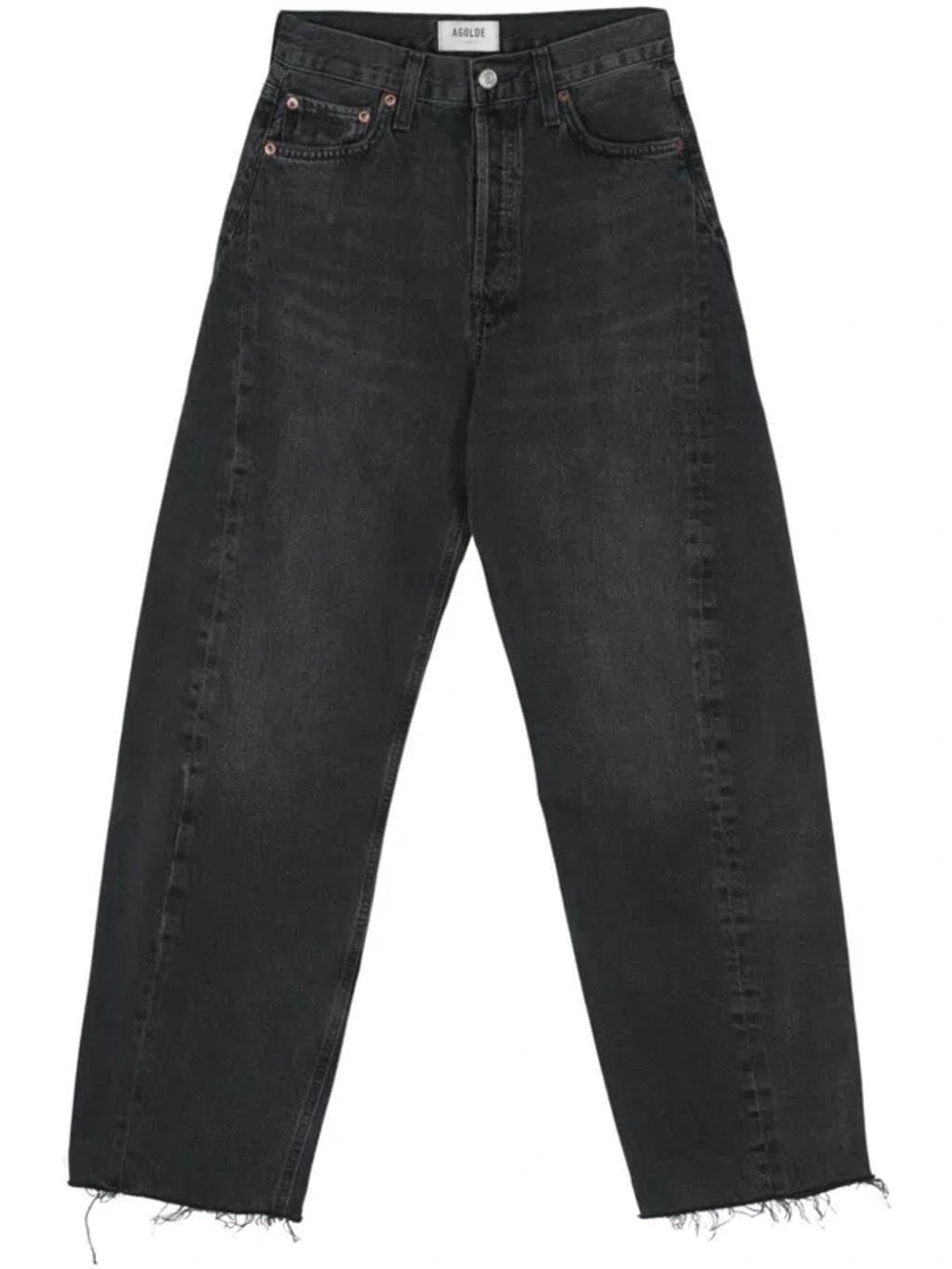 Luna High-rise Tapered Jeans In Black product image