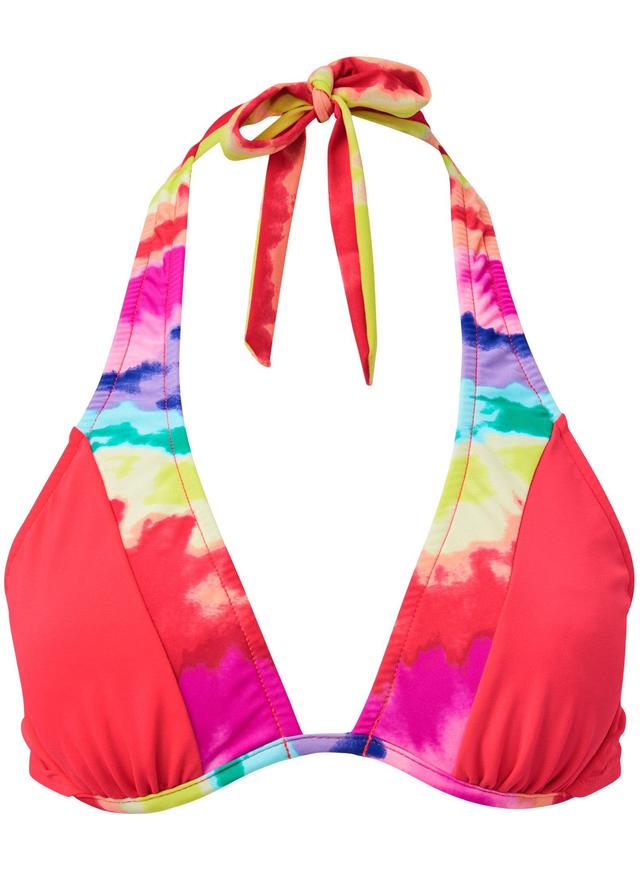 Belize Halter Bikini Top - Color Burst Stripe Product Image