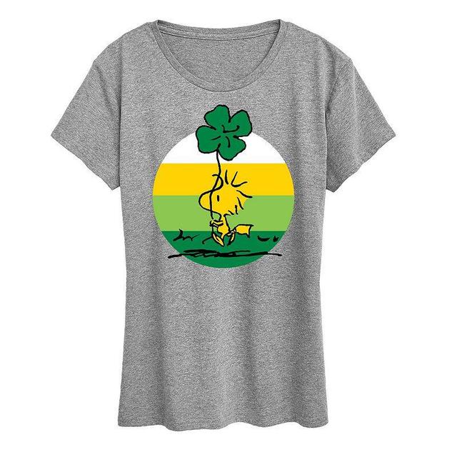 Womens Peanuts Woodstock Shamrock Graphic Tee Product Image