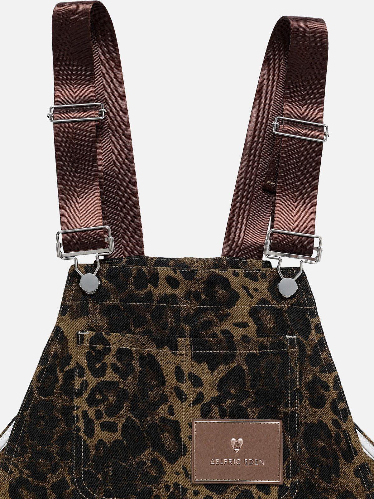 Aelfric Eden Leopard Print Overall Shorts Product Image