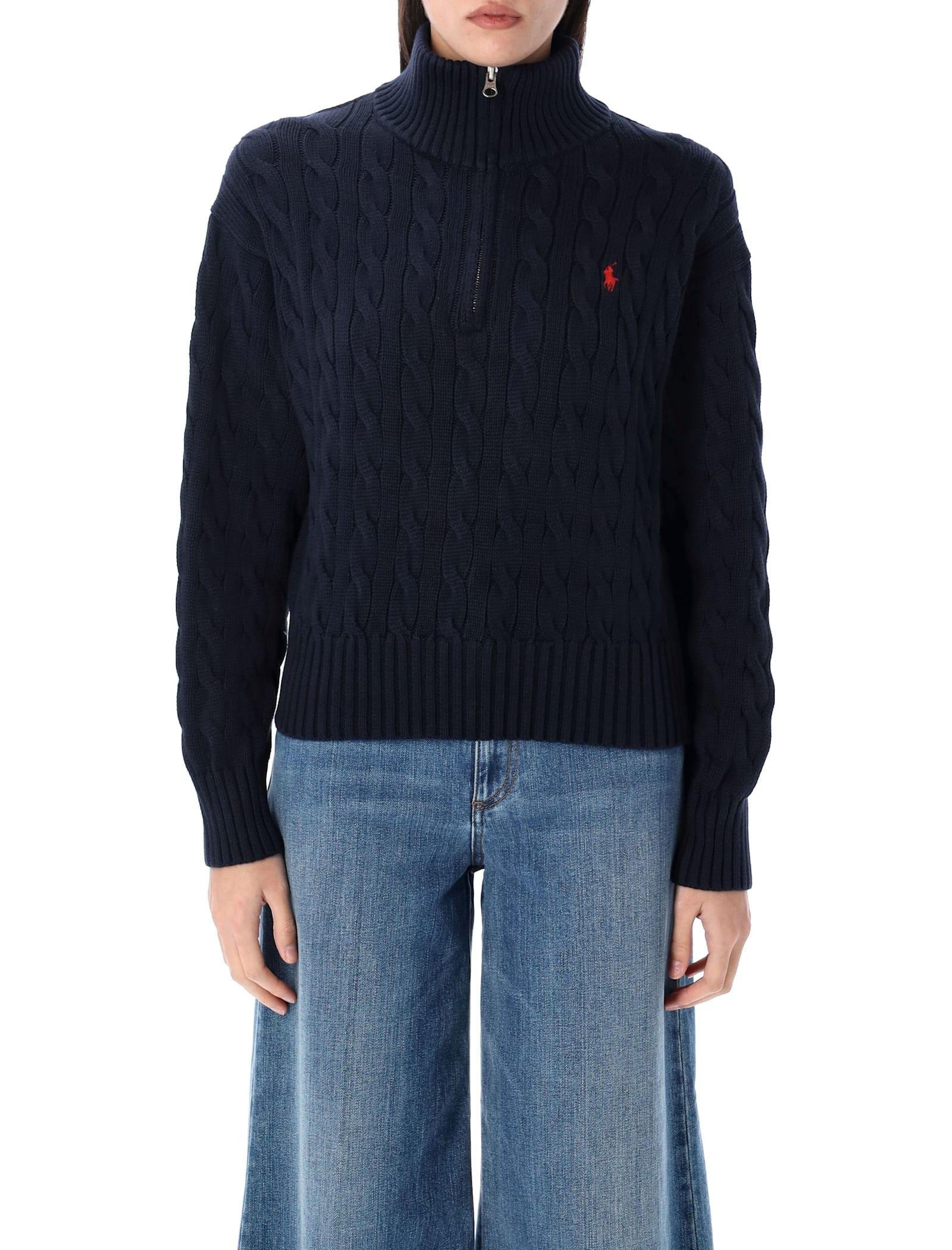 POLO RALPH LAUREN Half-zip Sweater In Hunter Navy Product Image