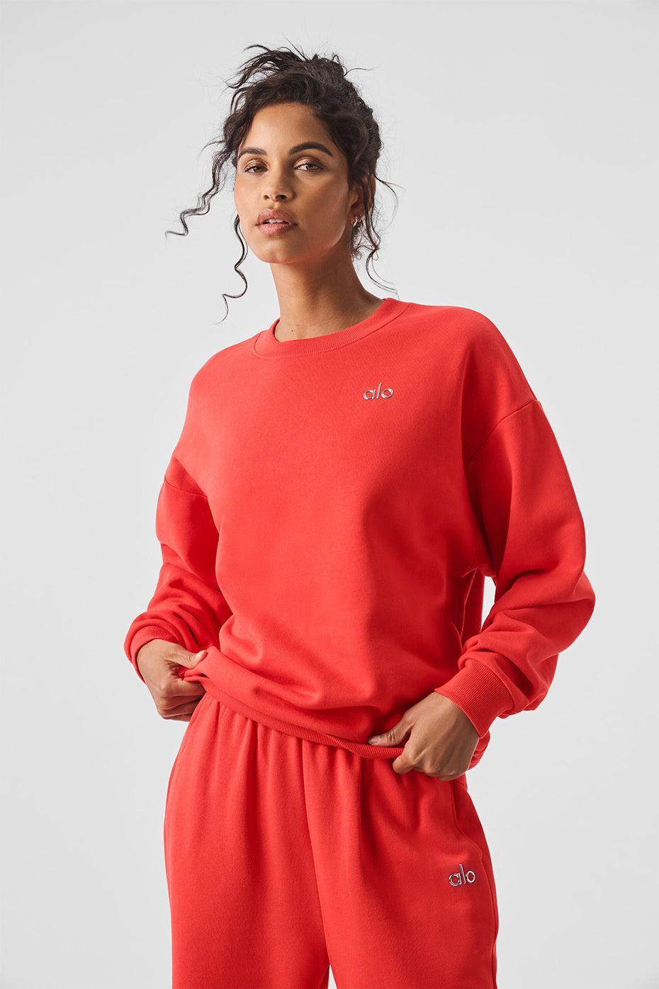 Accolade Crew Neck Pullover - Red Hot Summer Female Product Image