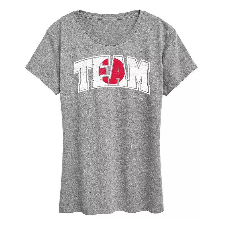 Womens Team Japan Graphic Tee Grey Blue Product Image