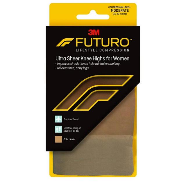 FUTURO Revitalizing Ultra Sheer Knee Highs for Women, Nude, Medium | CVS Product Image