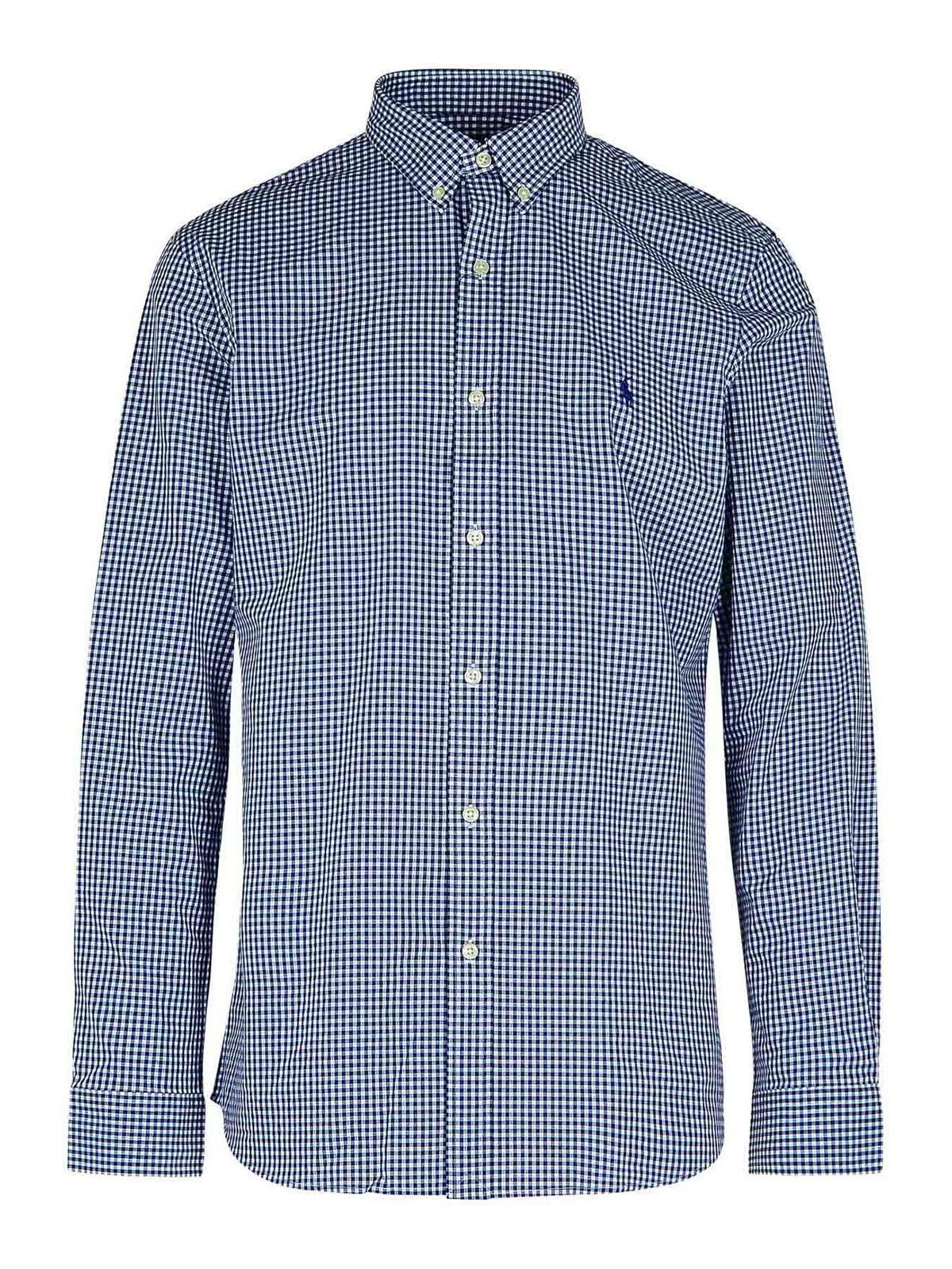 POLO RALPH LAUREN Navy Cotton Shirt In Azul Oscuro Product Image