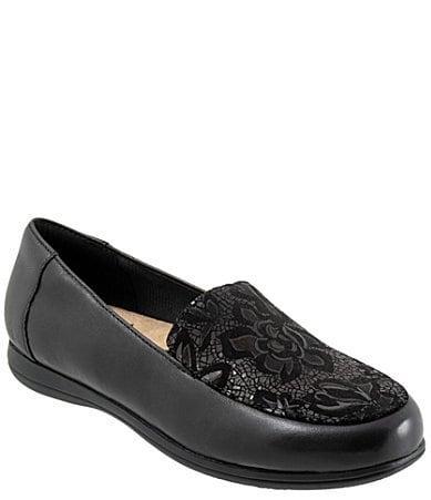 Trotters Deanna Leather Floral Print Loafers Product Image