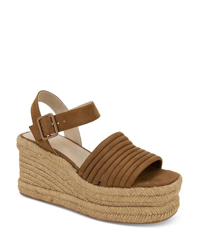 Kenneth Cole Womens Shelby Ankle Strap Espadrille Platform Sandals Product Image