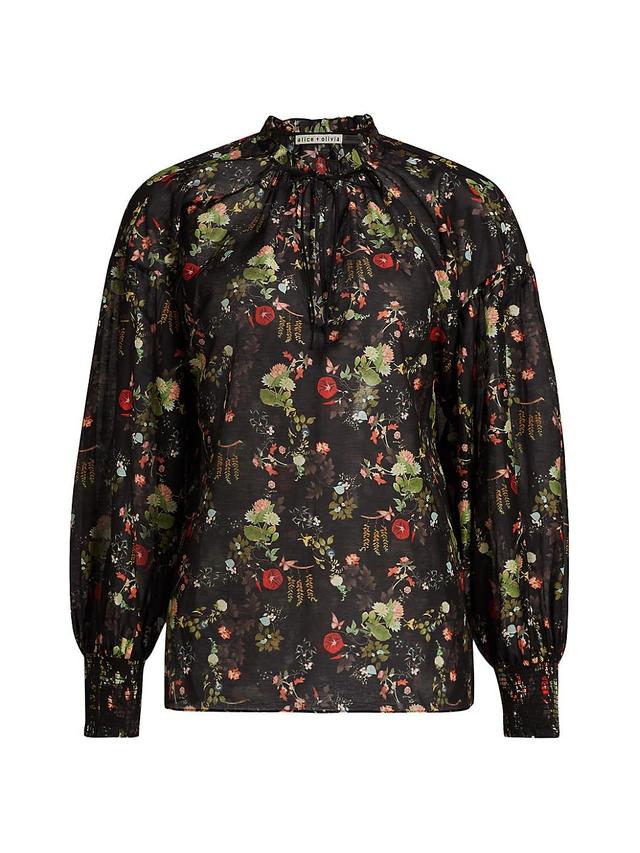 Womens Julius Smocked Floral Blouse Product Image