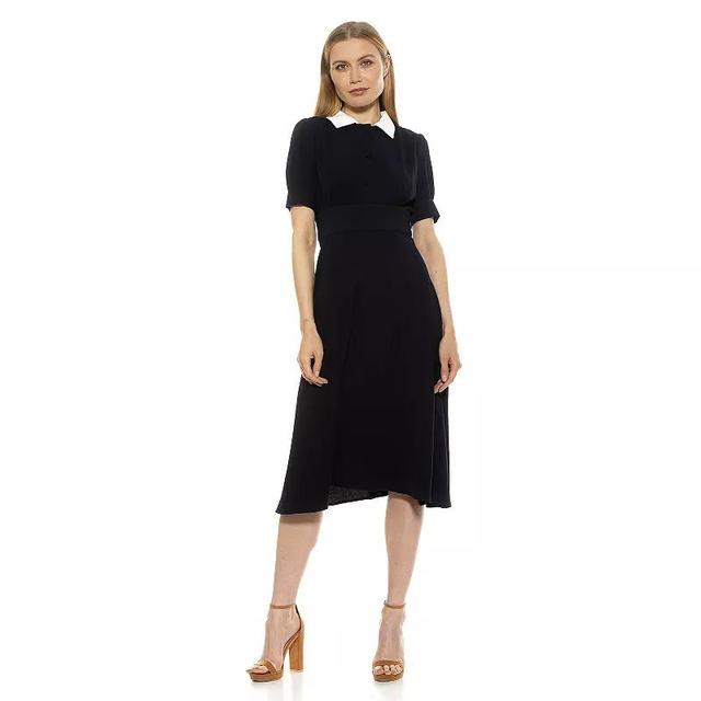 Womens ALEXIA ADMOR Emery Cap-Sleeve Fit & Flare Dress Product Image