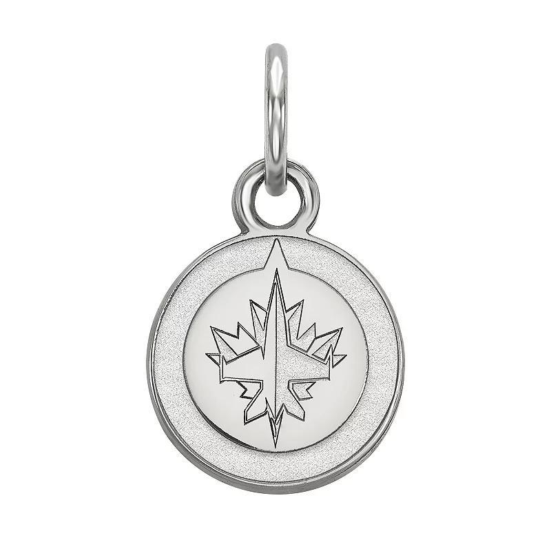 LogoArt 14k Gold Winnipeg Jets Mini Pendant, Womens 14k White Gold Product Image