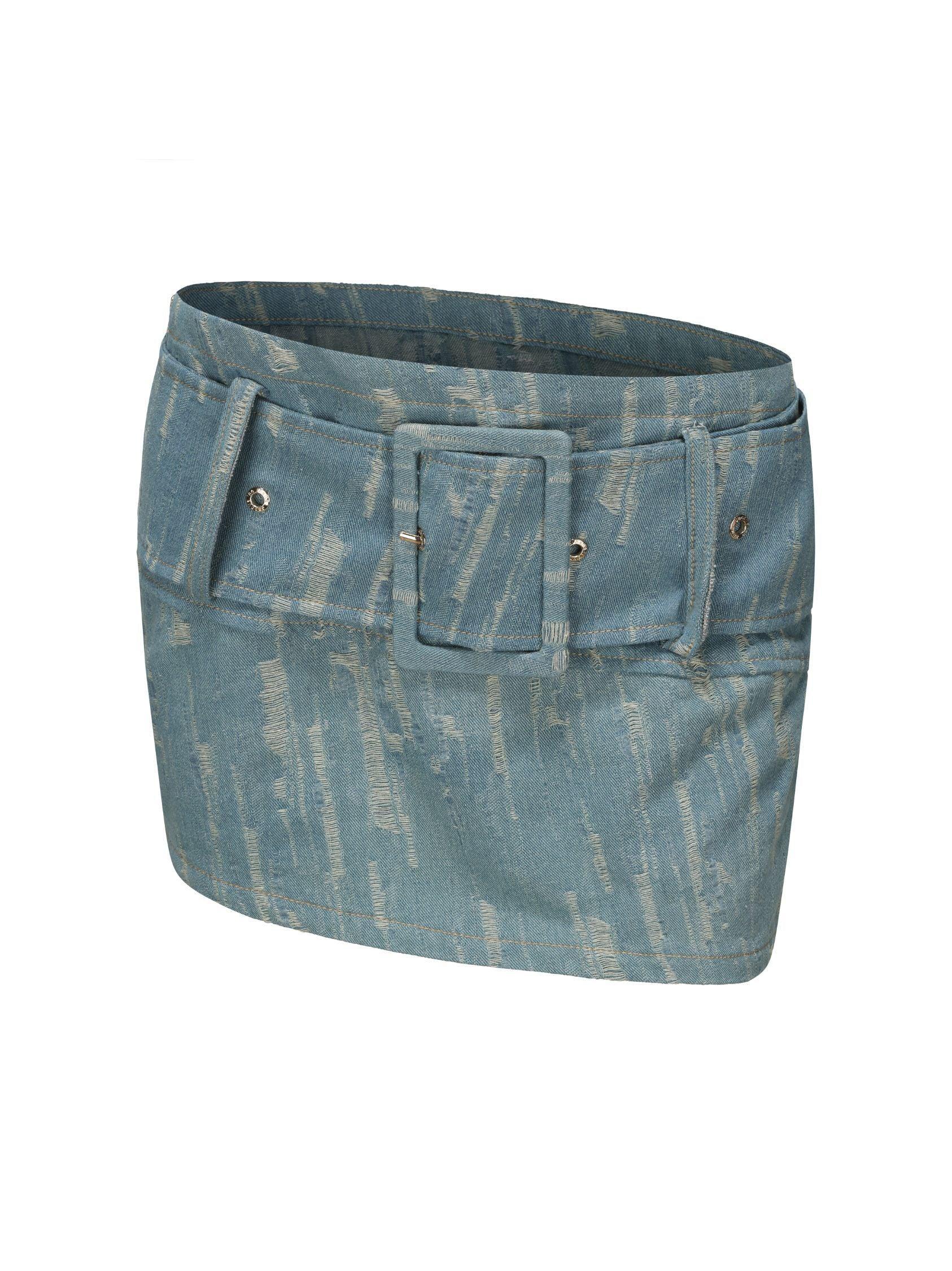 Claire Denim Mini Skirt Product Image