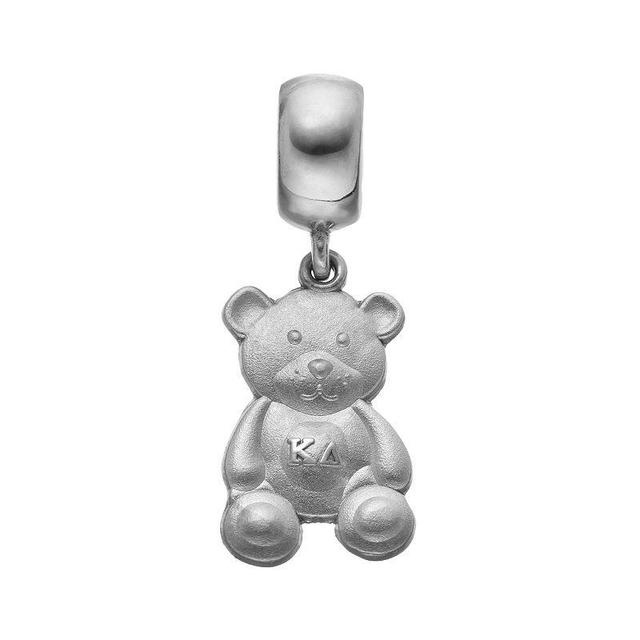 LogoArt Sterling Silver Kappa Delta Sorority Teddy Bear Charm, Womens, Grey Product Image