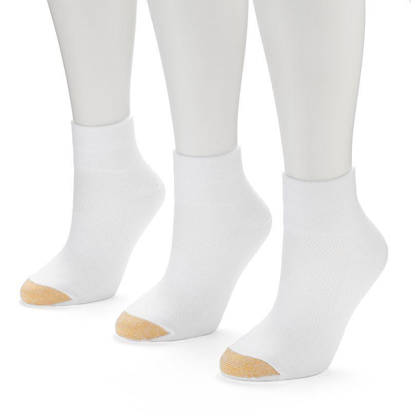 Womens GOLDTOE 3-pack CoolMax Quarter Socks Product Image