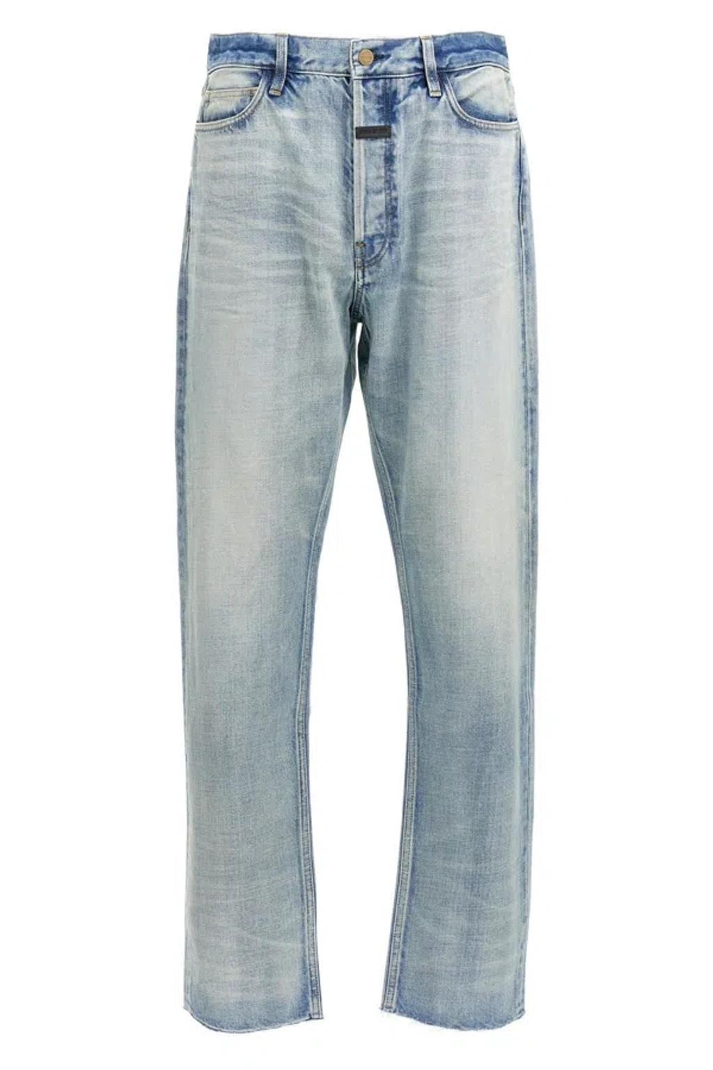 FEAR OF GOD Washed Grey Jeans In Blue Product Image