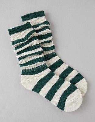 AE Rugby Stripe Slouchy Socks Product Image