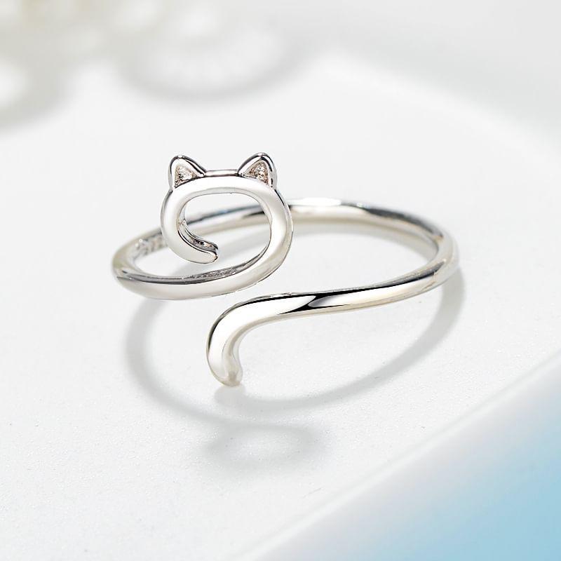 Cat Alloy Open Ring Product Image