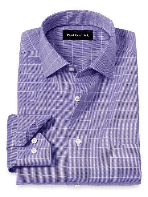 Comfort Stretch Non-Iron Check Dress Shirt - Purple Product Image