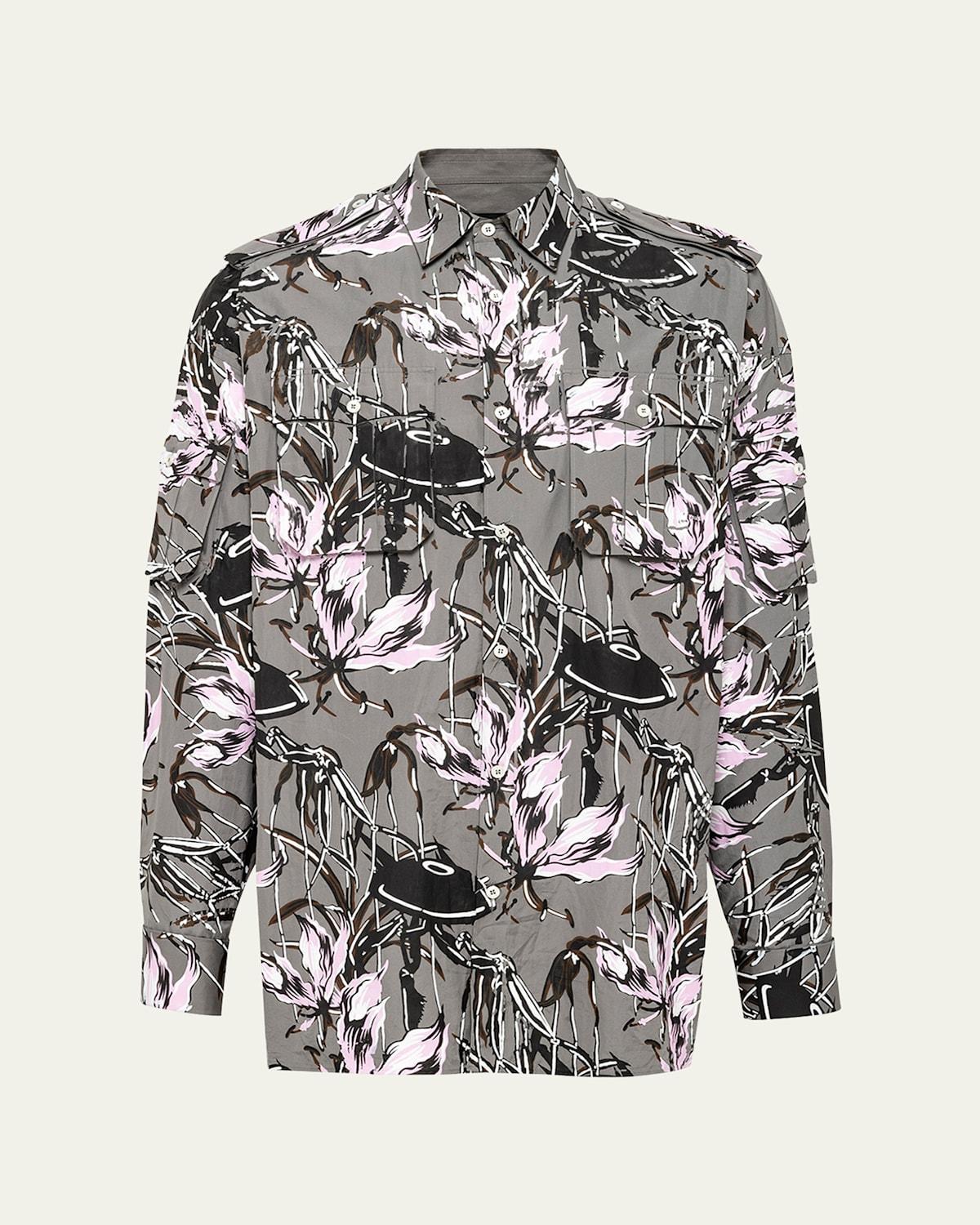 Mens Printed Cotton Shirt Product Image