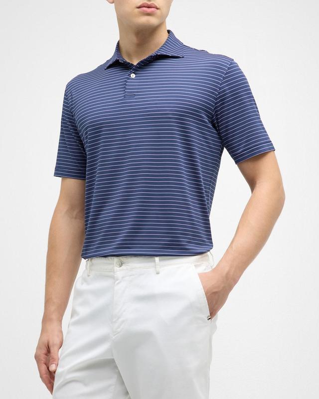 Mens Duet Stripe Performance Jersey Polo Shirt Product Image