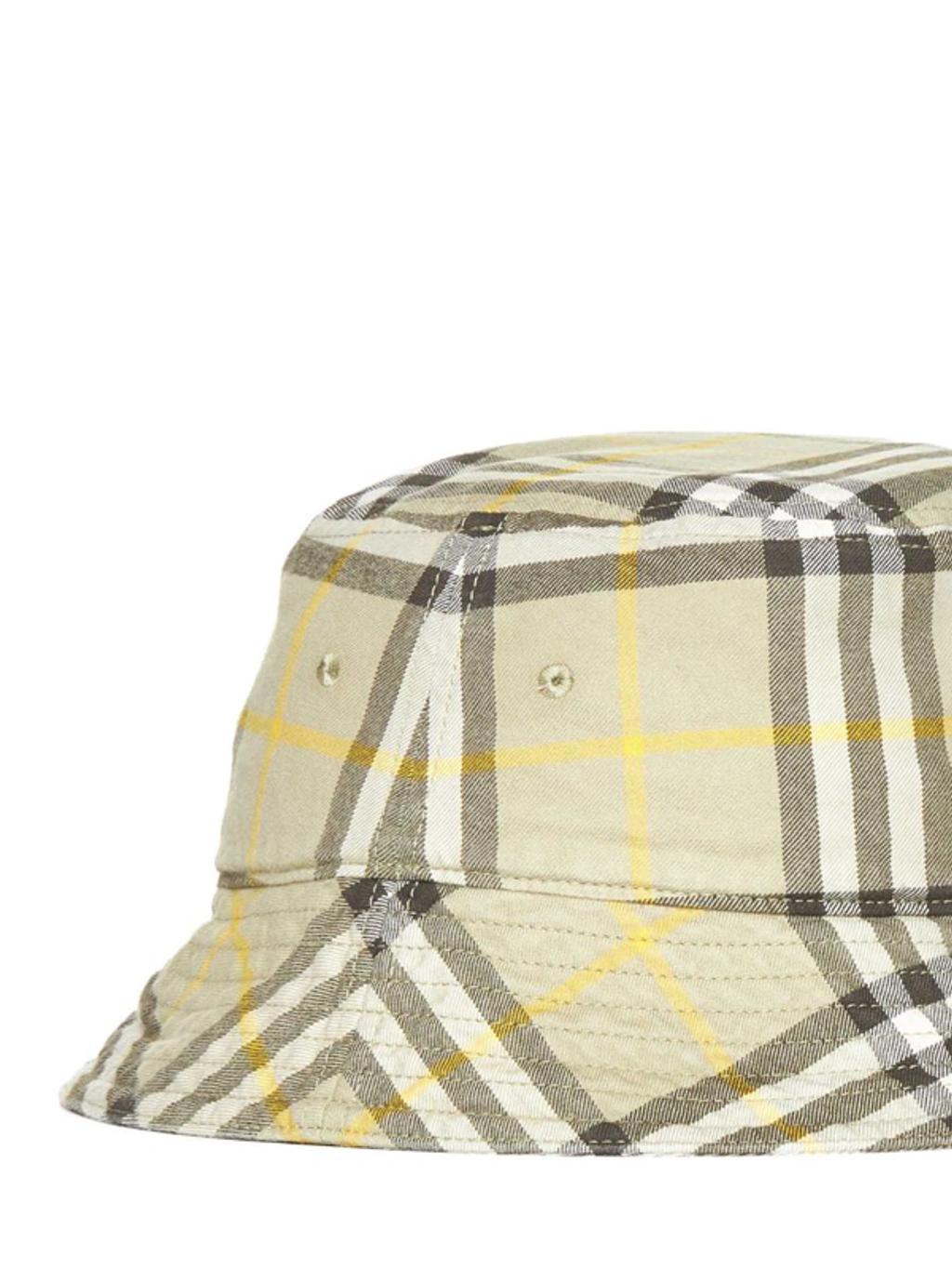 BURBERRY Archive Check Cotton Bucket Hat In Hunter Product Image