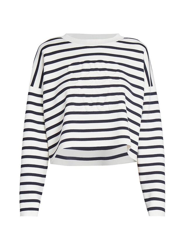 Womens Anagram Striped Wool-Blend Sweater Product Image