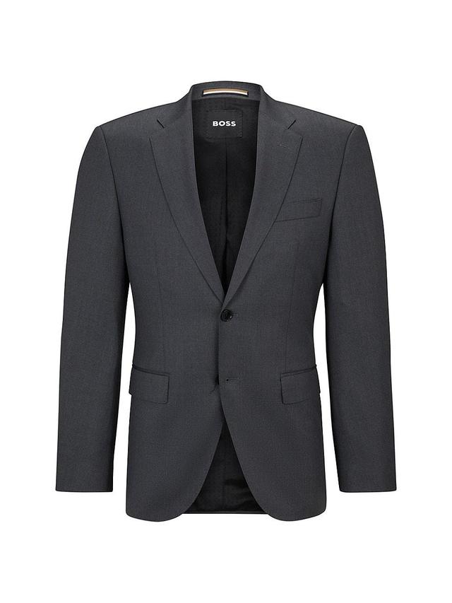 Mens Single-Breasted Jacket in Virgin-Wool Serge Product Image