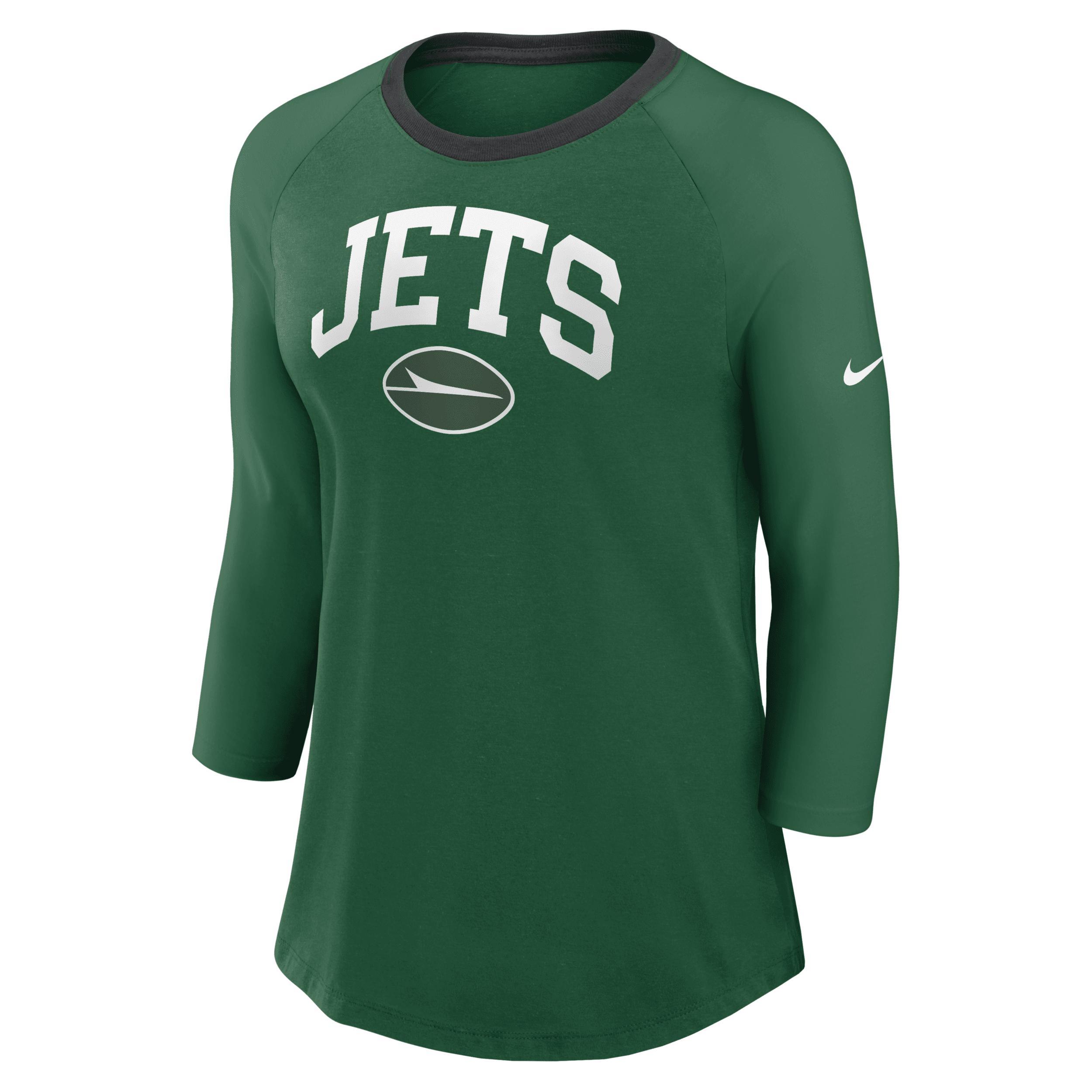 New York Jets Nike Women's NFL 3/4-Sleeve T-Shirt Product Image