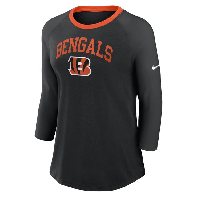 Cincinnati Bengals Women's Nike NFL 3/4-Sleeve T-Shirt Product Image