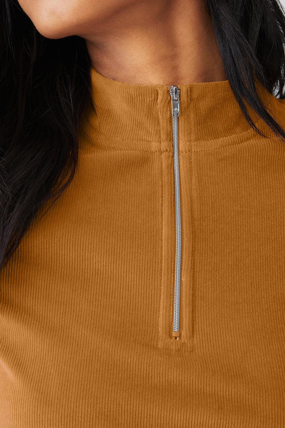 Micro Corduroy Winter Break Mock Neck - Toffee Female Product Image